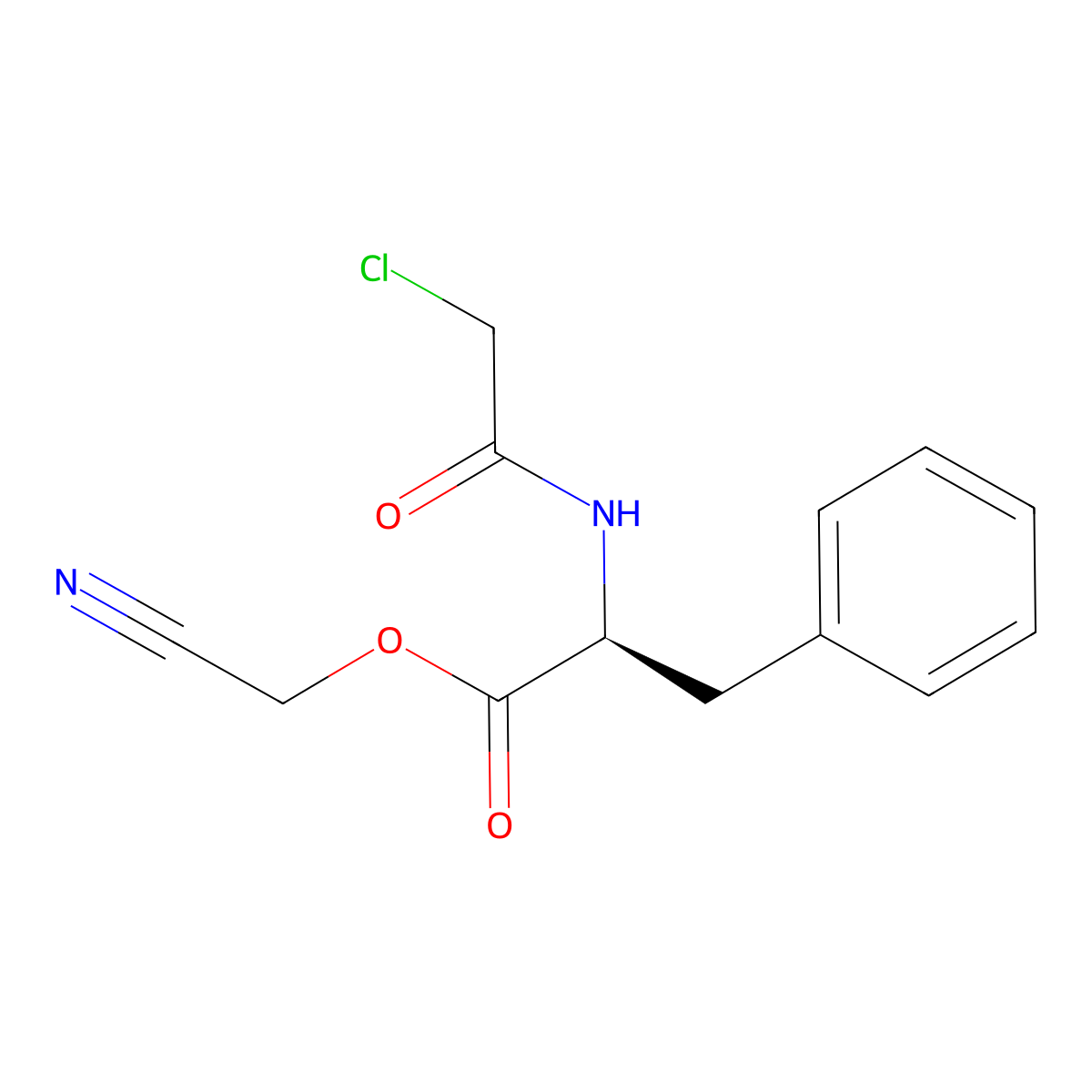 N-(2-chloroacetyl)-l-phenylalanine cyanomethyl ester molecular structure, CAS 2648642-92-4