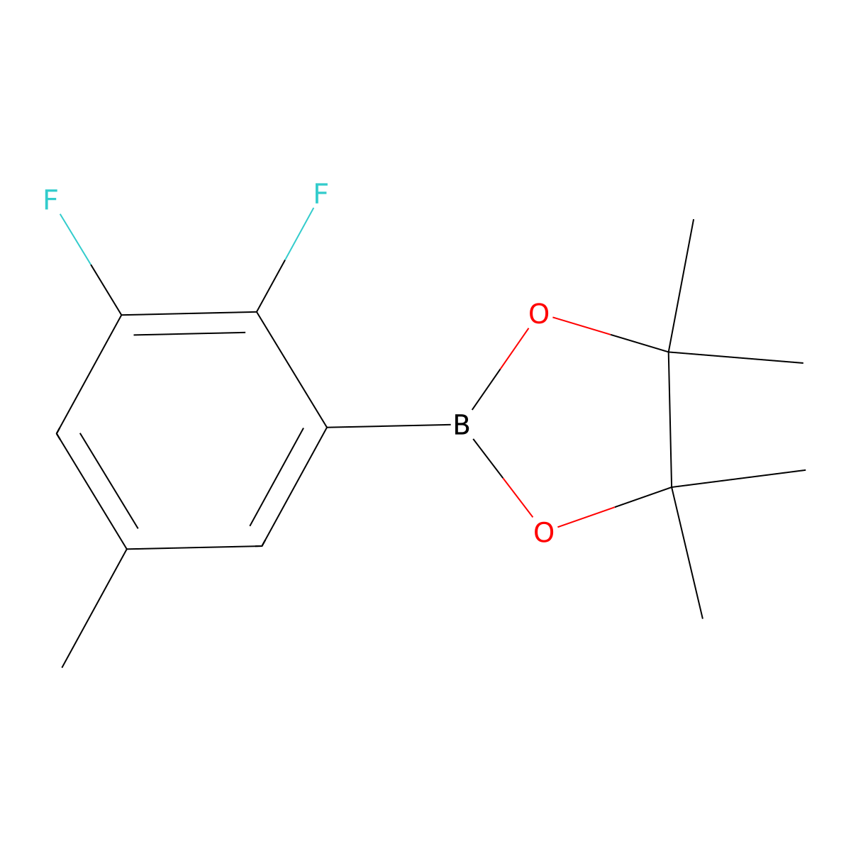 2-(2,3-Difluoro-5-methylphenyl)-4,4,5,5-tetramethyl-1,3,2-dioxaborolane molecular structure, CAS 2648668-42-0