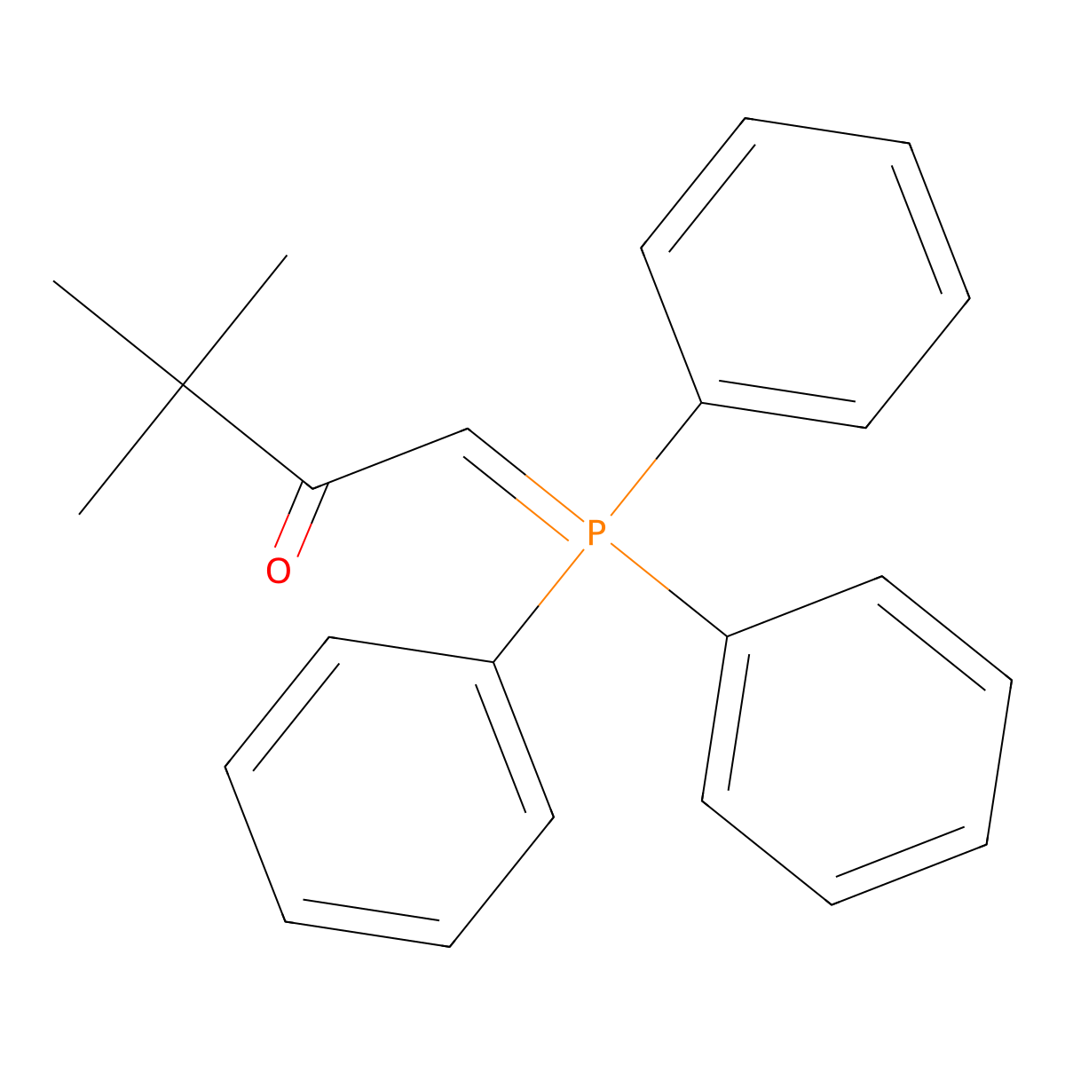 3,3-Dimethyl-1-(triphenylphosphoranylidene)butan-2-one molecular structure, CAS 26487-93-4