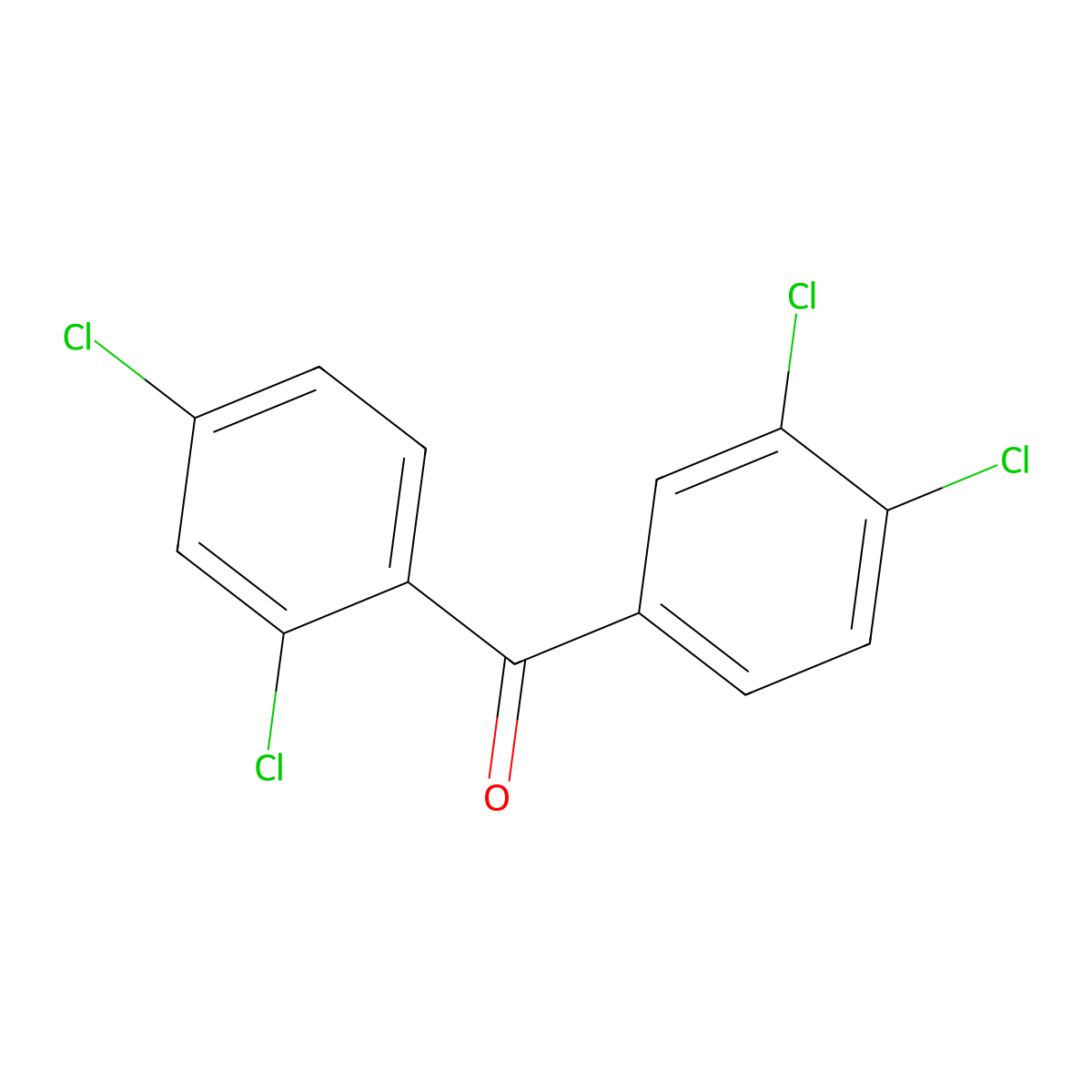 Methanone, (2,4-dichlorophenyl)(3,4-dichlorophenyl)- molecular structure, CAS 264870-84-0
