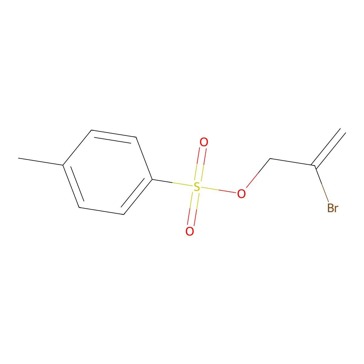 2-Bromoprop-2-en-1-yl 4-methylbenzene-1-sulfonate molecular structure, CAS 2648705-73-9
