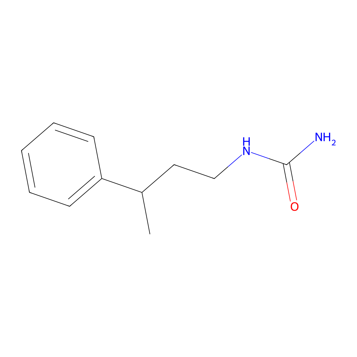 (3-Phenylbutyl)urea molecular structure, CAS 264878-42-4