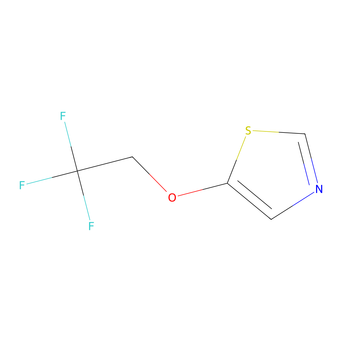 5-(2,2,2-Trifluoroethoxy)-1,3-thiazole molecular structure, CAS 2648788-61-6