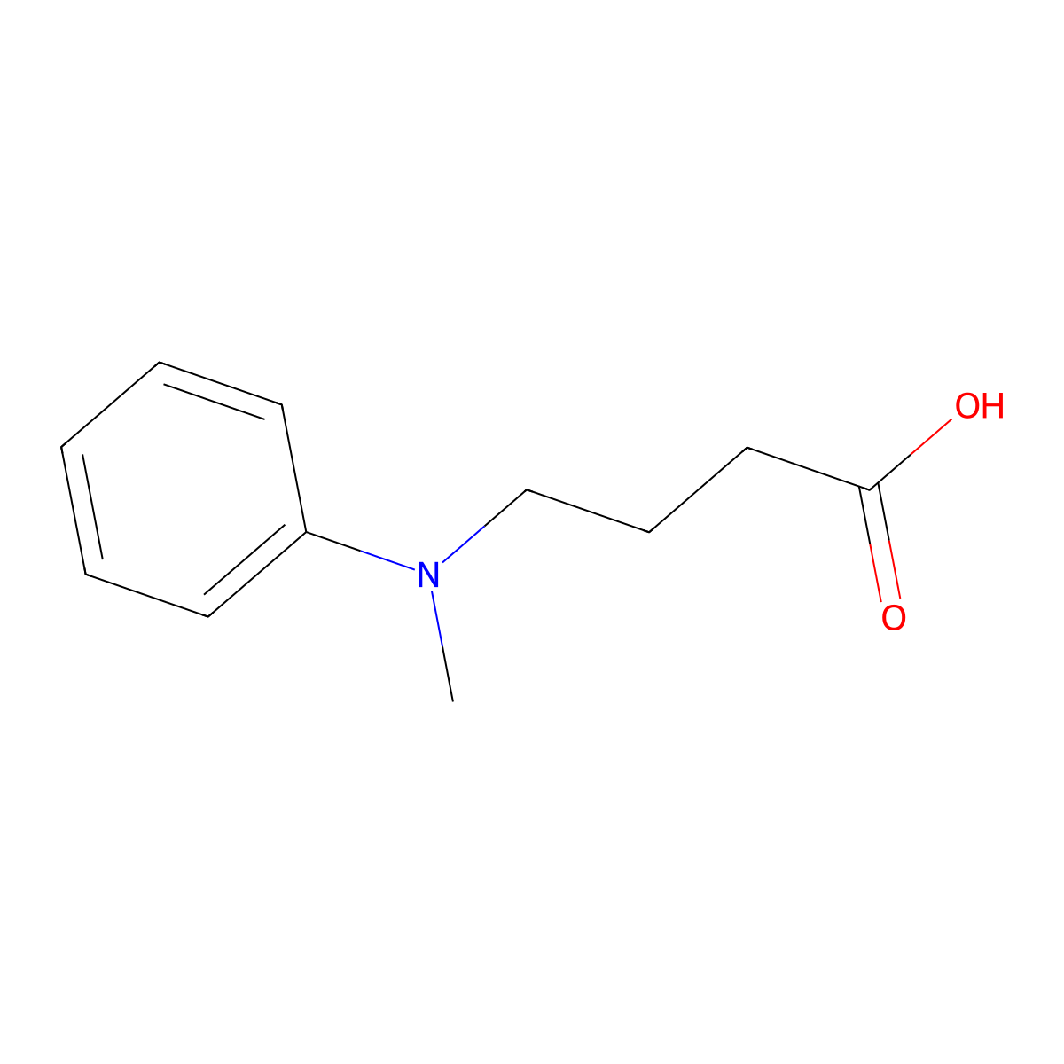 Butanoic acid, 4-(methylphenylamino)- molecular structure, CAS 26488-79-9