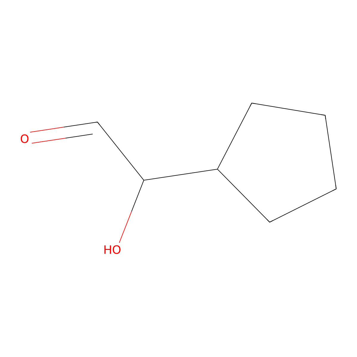 2-Cyclopentyl-2-hydroxyacetaldehyde molecular structure, CAS 264883-41-2