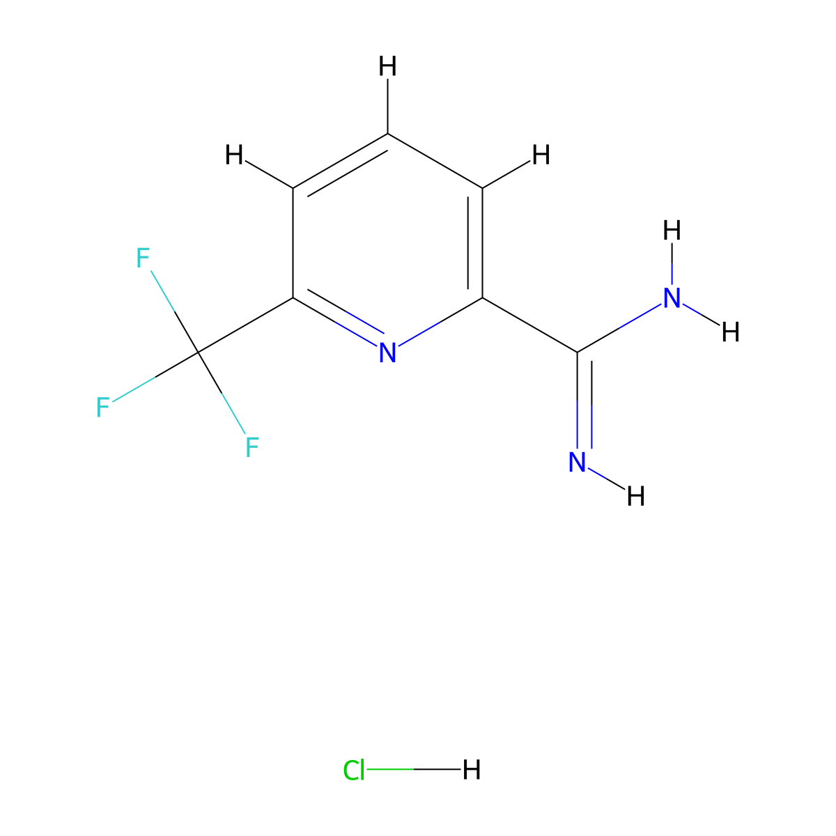6-(Trifluoromethyl)picolinimidamide hydrochloride molecular structure, CAS 264884-49-3