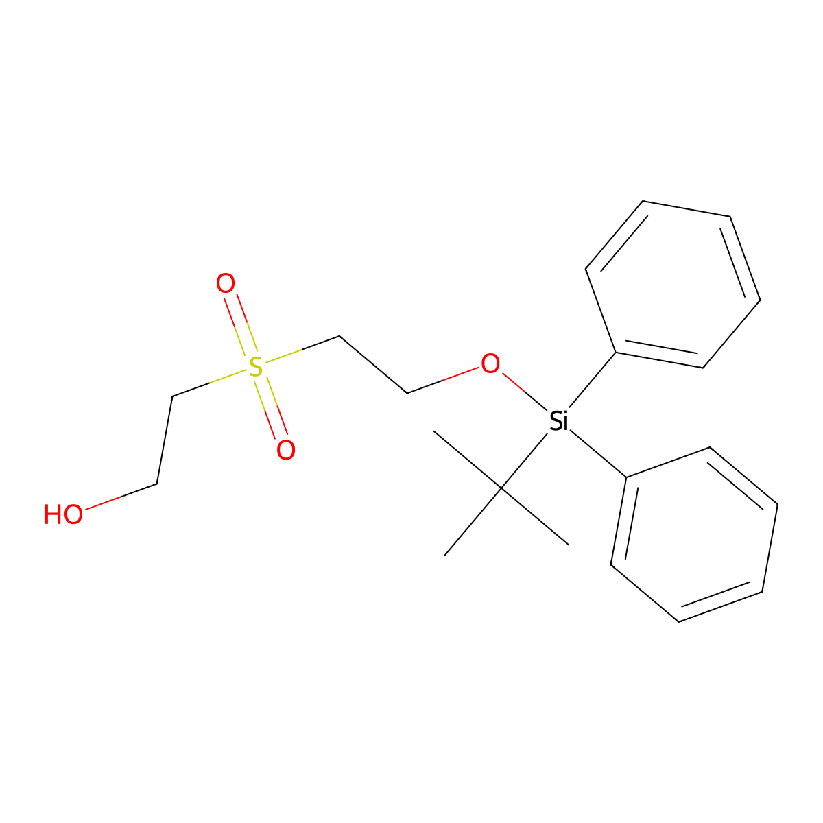 2-{2-[(Tert-butyldiphenylsilyl)oxy]ethanesulfonyl}ethan-1-ol molecular structure, CAS 2648848-88-6