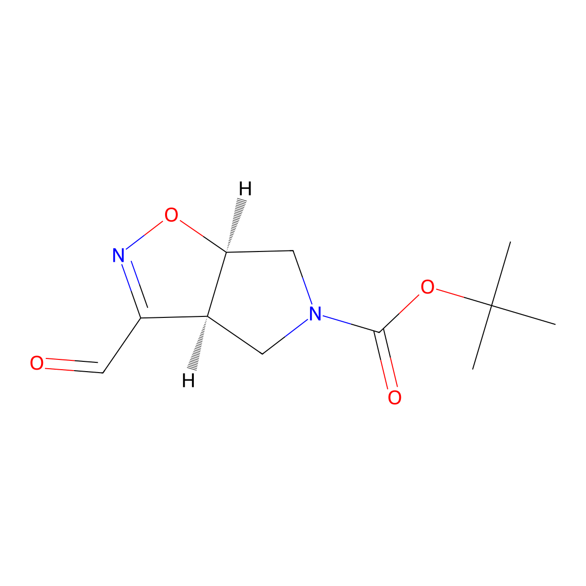 rac-tert-butyl(3aR,6aS)-3-formyl-3aH,4H,5H,6H,6aH-pyrrolo[3,4-d][1,2]oxazole-5-carboxylate molecular structure, CAS 2648851-80-1