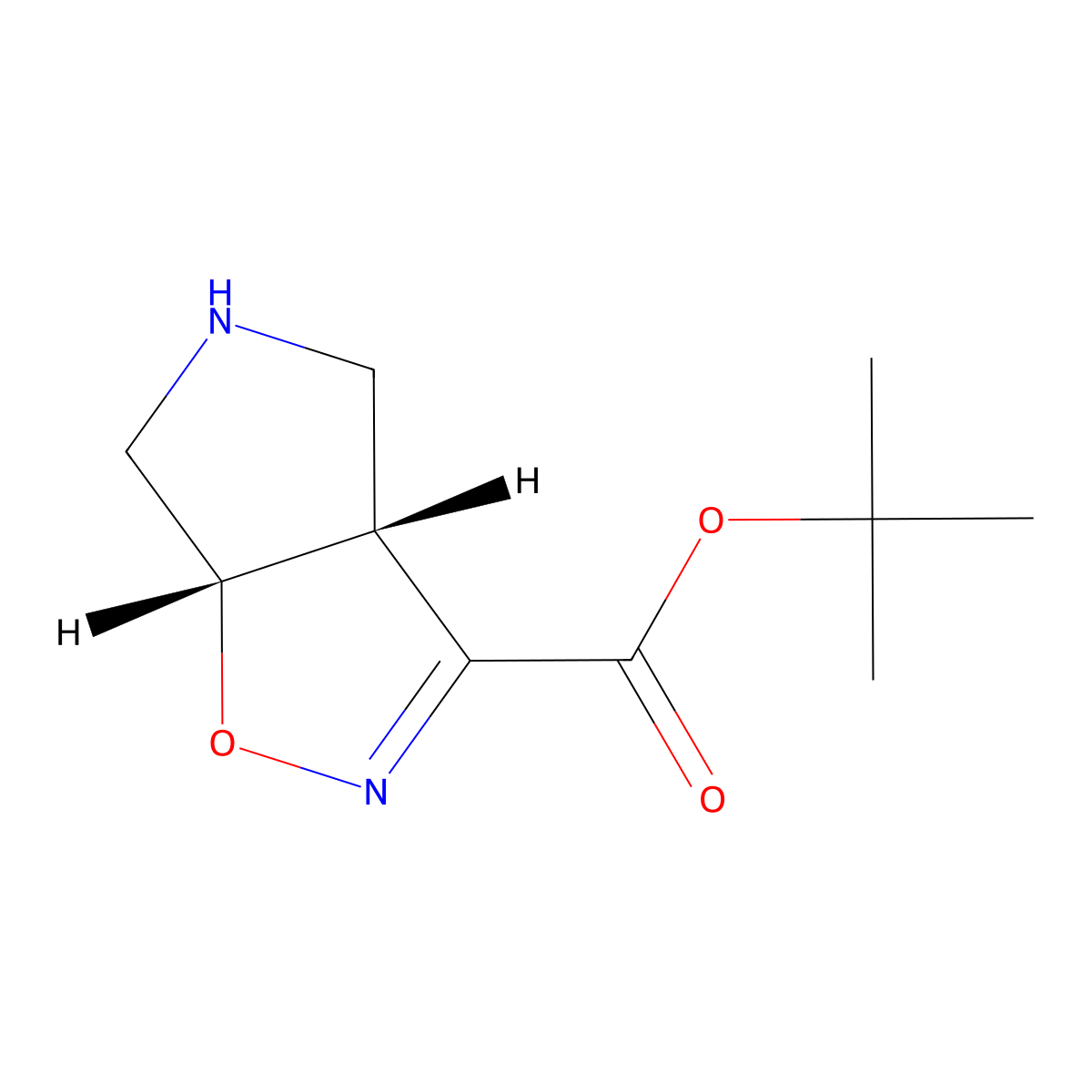 rac-tert-butyl (3aR,6aS)-3aH,4H,5H,6H,6aH-pyrrolo[3,4-d][1,2]oxazole-3-carboxylate molecular structure, CAS 2648851-82-3