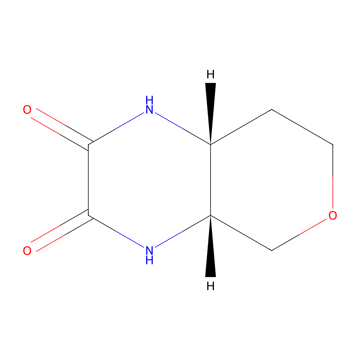 rac-(4aR,8aR)-octahydro-1H-pyrano[3,4-b]pyrazine-2,3-dione,cis molecular structure, CAS 2648861-15-6