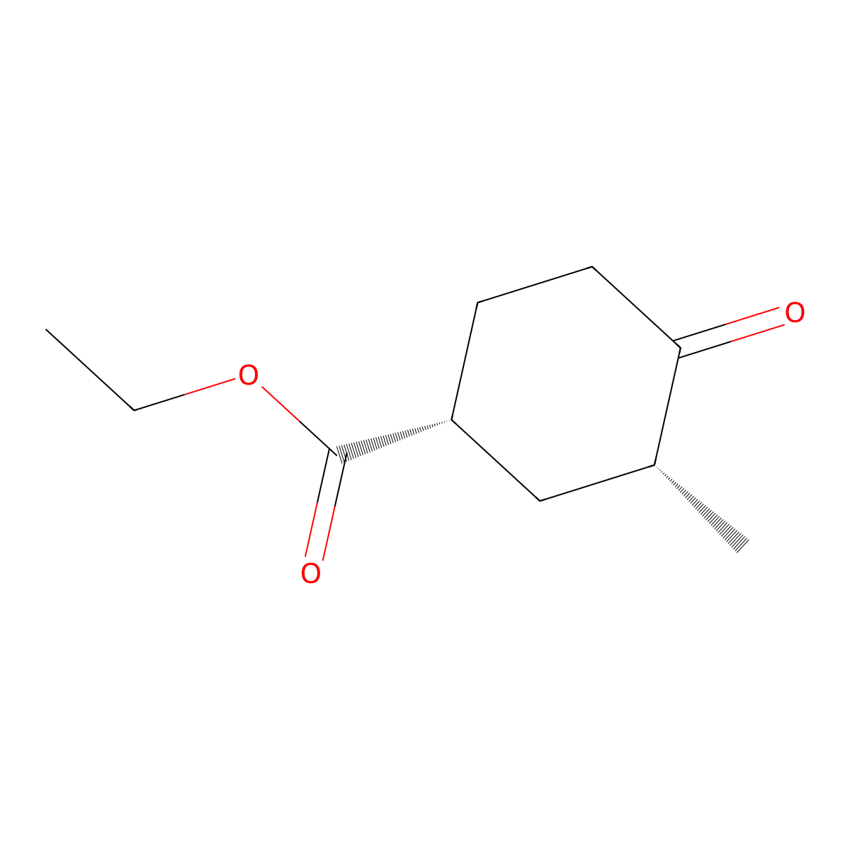 rac-ethyl (1R,3R)-3-methyl-4-oxocyclohexane-1-carboxylate, cis molecular structure, CAS 2648861-20-3
