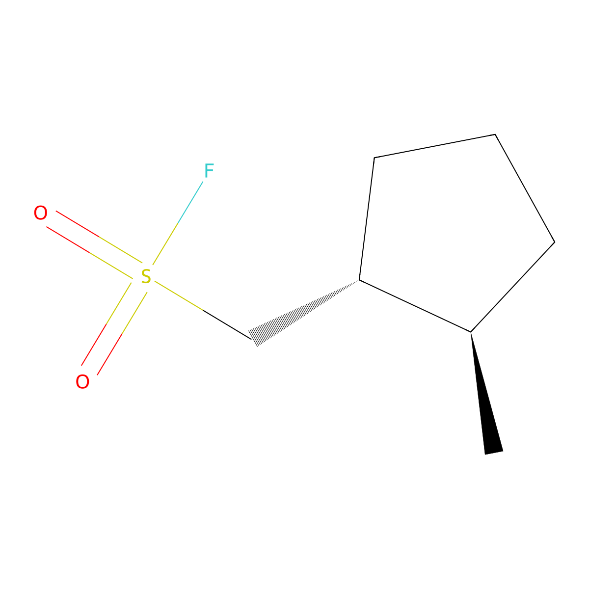 rac-[(1R,2R)-2-methylcyclopentyl]methanesulfonyl fluoride molecular structure, CAS 2648861-48-5
