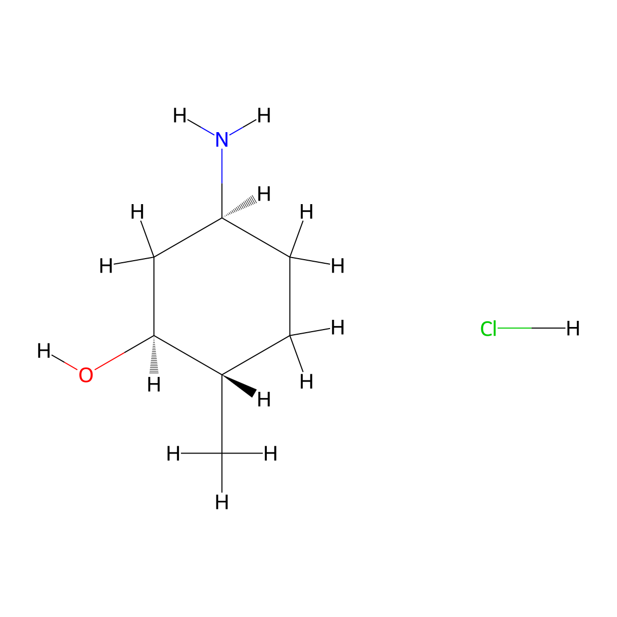 (1S,2S,5S)-5-amino-2-methylcyclohexan-1-olhydrochloride molecular structure, CAS 2648862-43-3