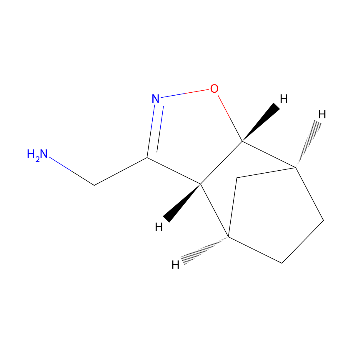 rac-[(1R,2S,6S,7S)-3-oxa-4-azatricyclo[5.2.1.0,2,6]dec-4-en-5-yl]methanamine molecular structure, CAS 2648862-45-5