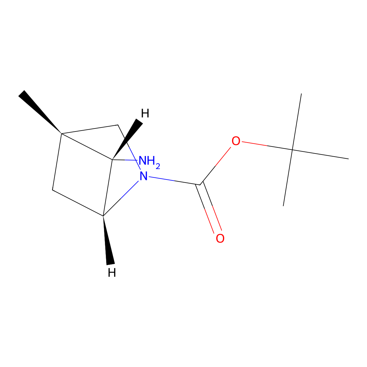 rac-tert-butyl(1R,4R,5S)-5-amino-4-methyl-2-azabicyclo[2.1.1]hexane-2-carboxylate molecular structure, CAS 2648862-69-3