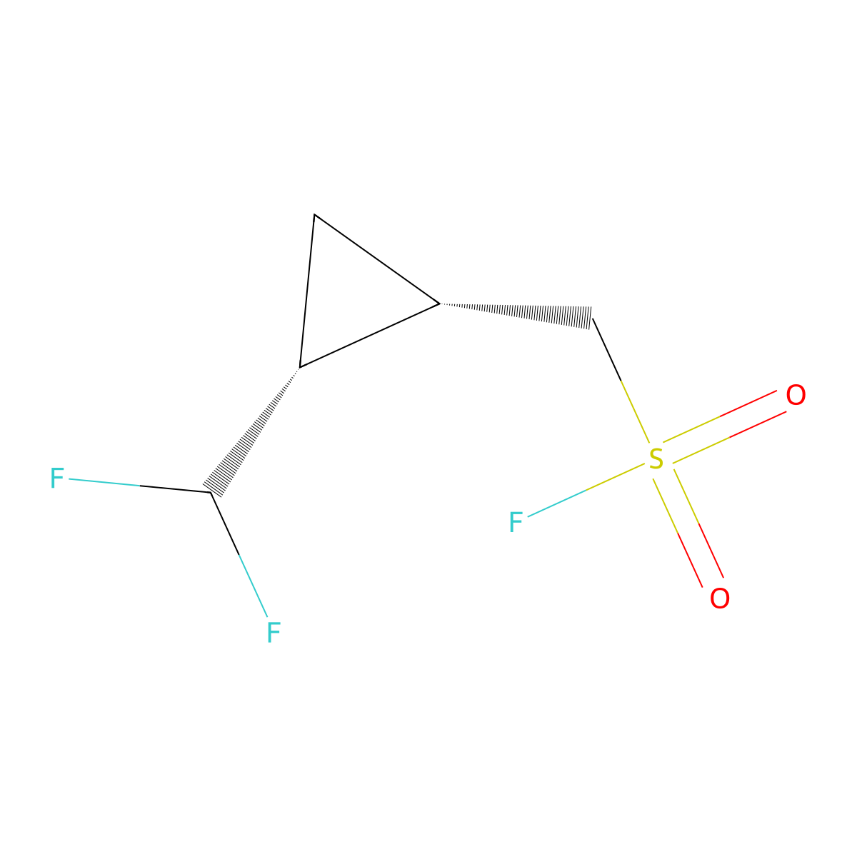 rac-[(1R,2S)-2-(difluoromethyl)cyclopropyl]methanesulfonyl fluoride molecular structure, CAS 2648862-82-0