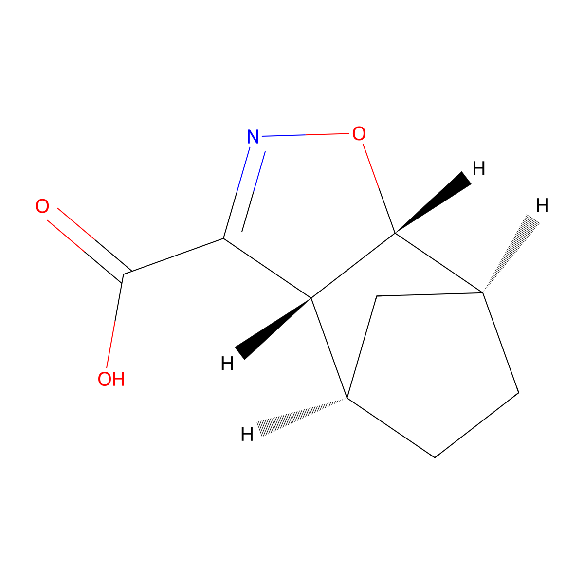rac-(1R,2S,6S,7S)-3-oxa-4-azatricyclo[5.2.1.0,2,6]dec-4-ene-5-carboxylicacid molecular structure, CAS 2648865-36-3