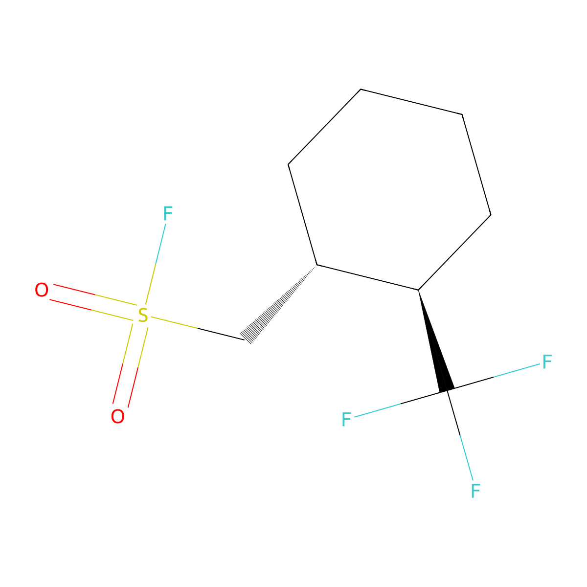 rac-[(1R,2R)-2-(trifluoromethyl)cyclohexyl]methanesulfonyl fluoride molecular structure, CAS 2648865-59-0