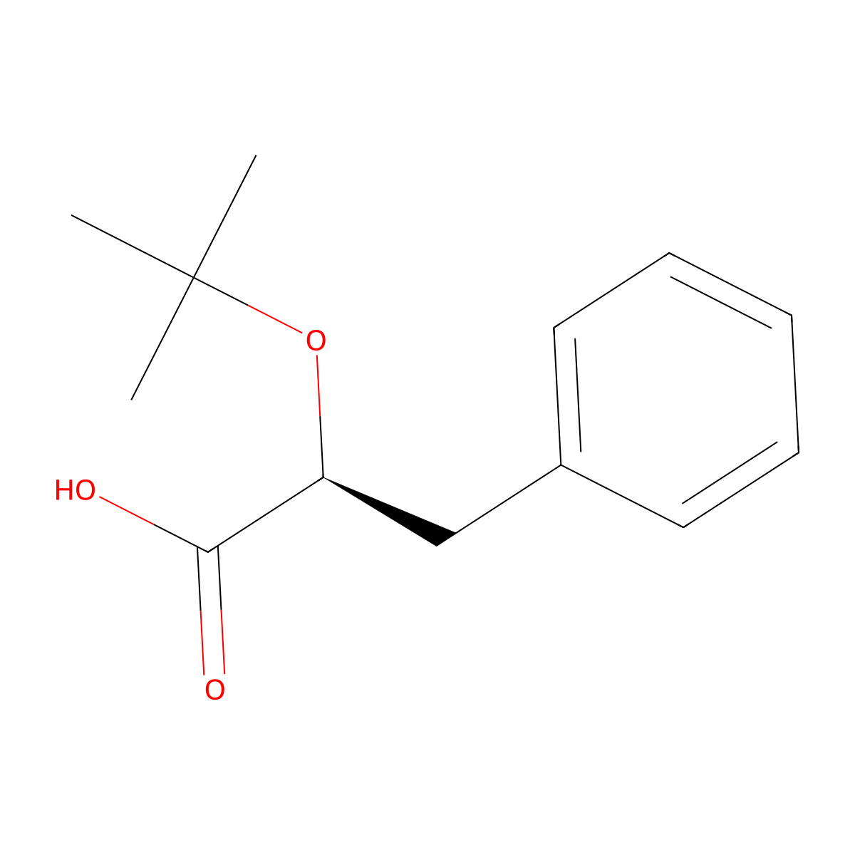 (2S)-2-(tert-butoxy)-3-phenylpropanoic acid molecular structure, CAS 2648868-17-9