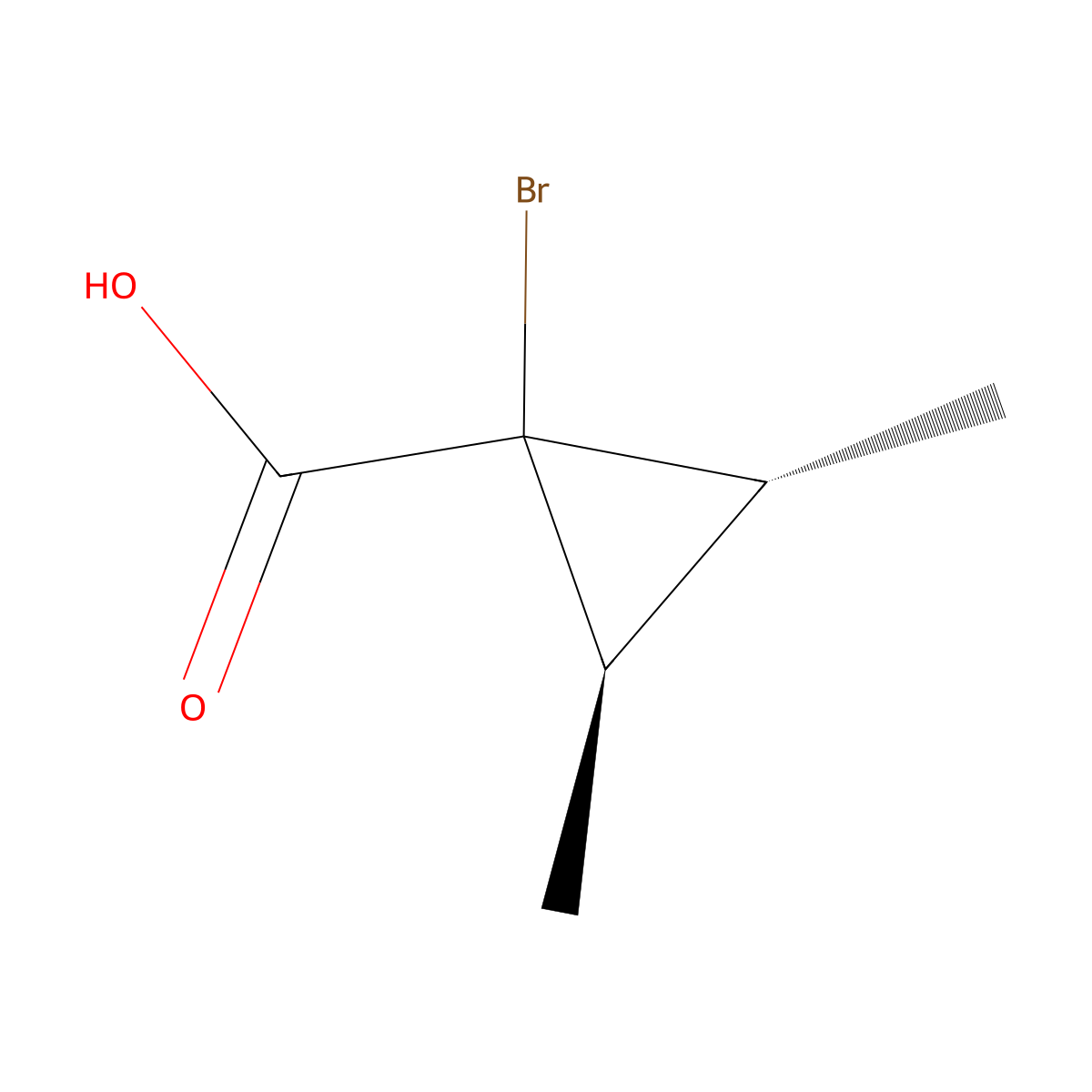 rac-(2R,3R)-1-bromo-2,3-dimethylcyclopropane-1-carboxylicacid molecular structure, CAS 2648868-33-9