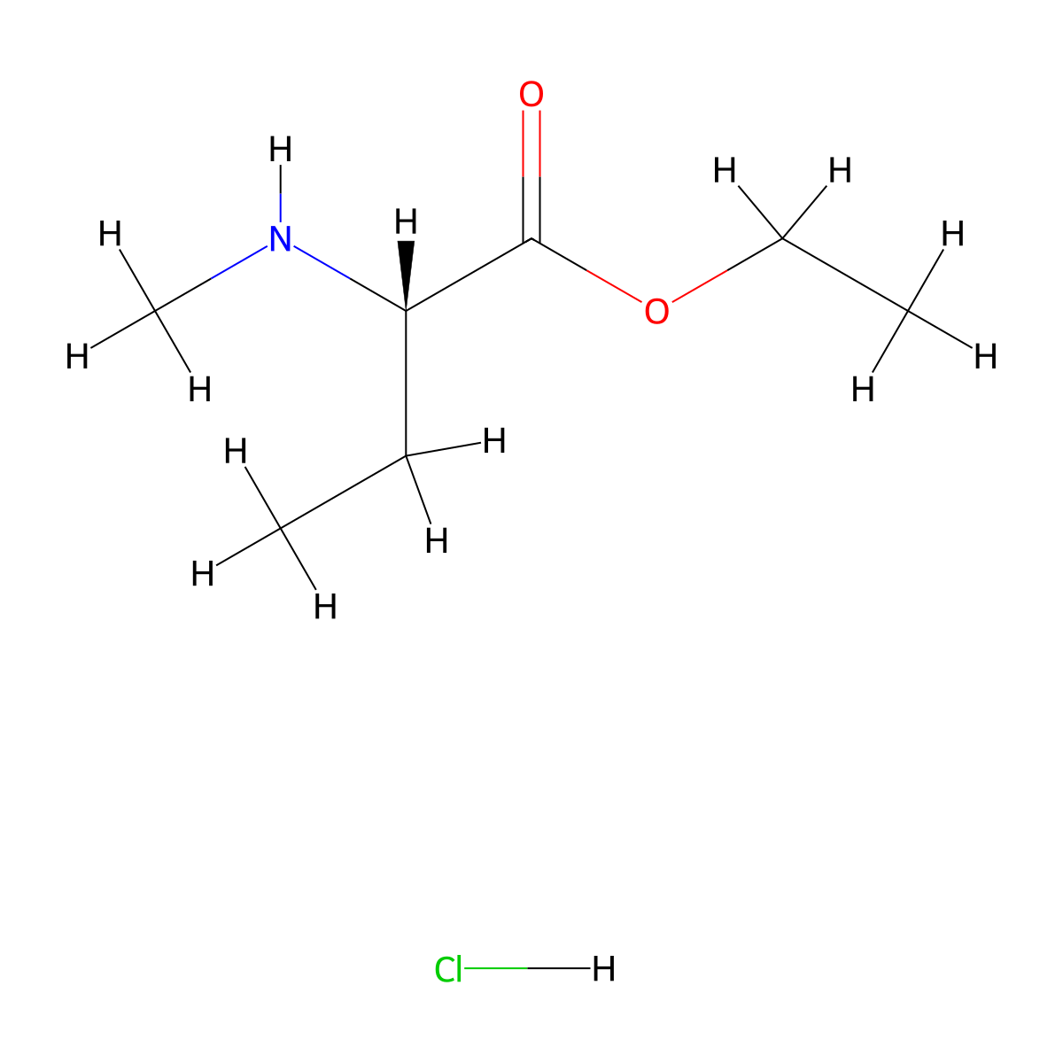 ethyl(2S)-2-(methylamino)butanoatehydrochloride molecular structure, CAS 2648868-50-0