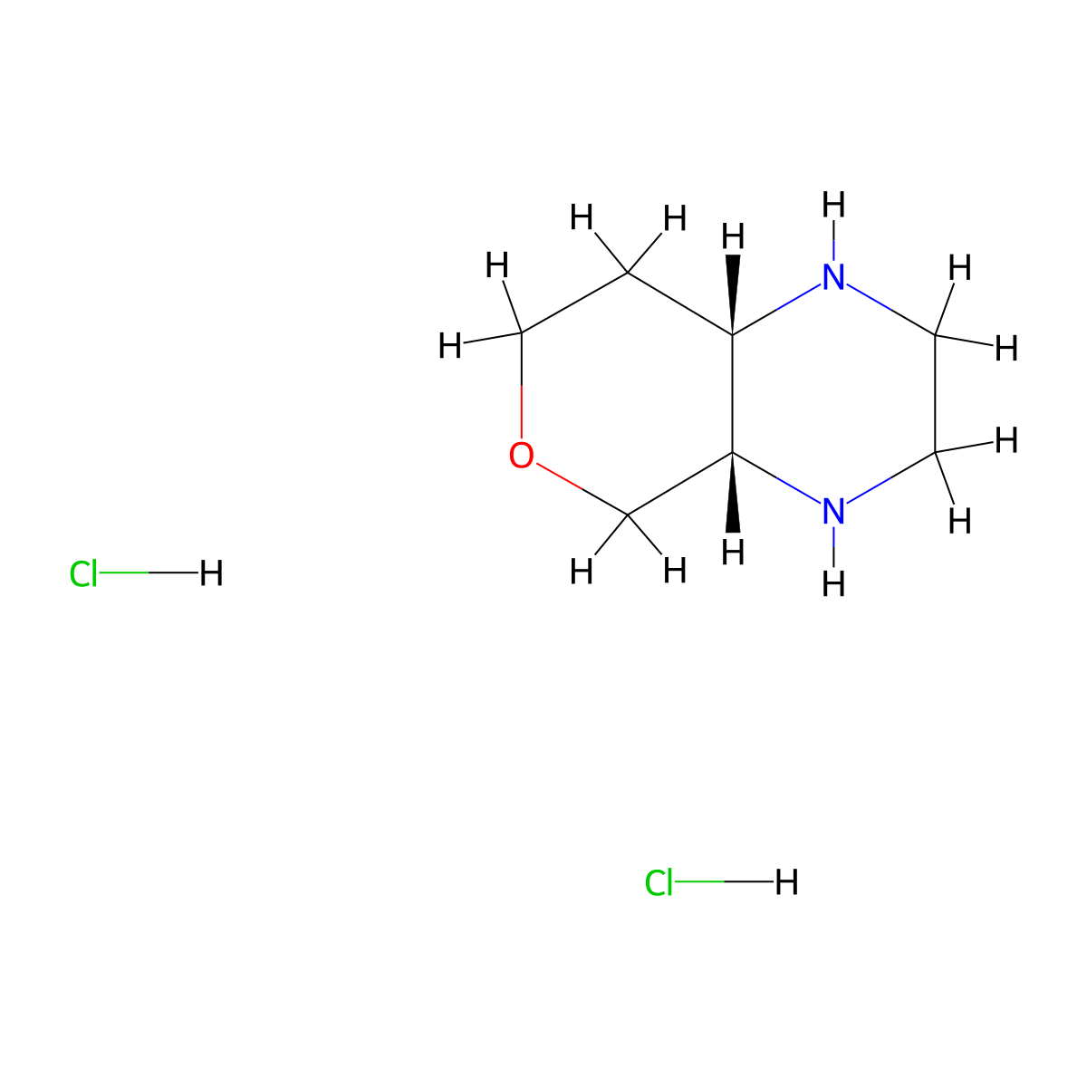 rac-(4aR,8aR)-octahydro-1H-pyrano[3,4-b]pyrazinedihydrochloride molecular structure, CAS 2648868-61-3
