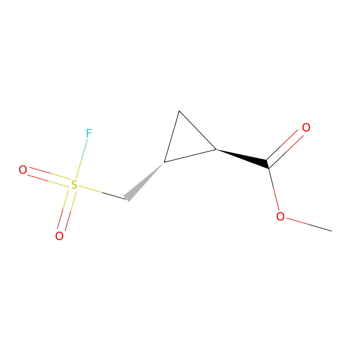 rac-methyl (1R,2R)-2-[(fluorosulfonyl)methyl]cyclopropane-1-carboxylate molecular structure, CAS 2648868-84-0