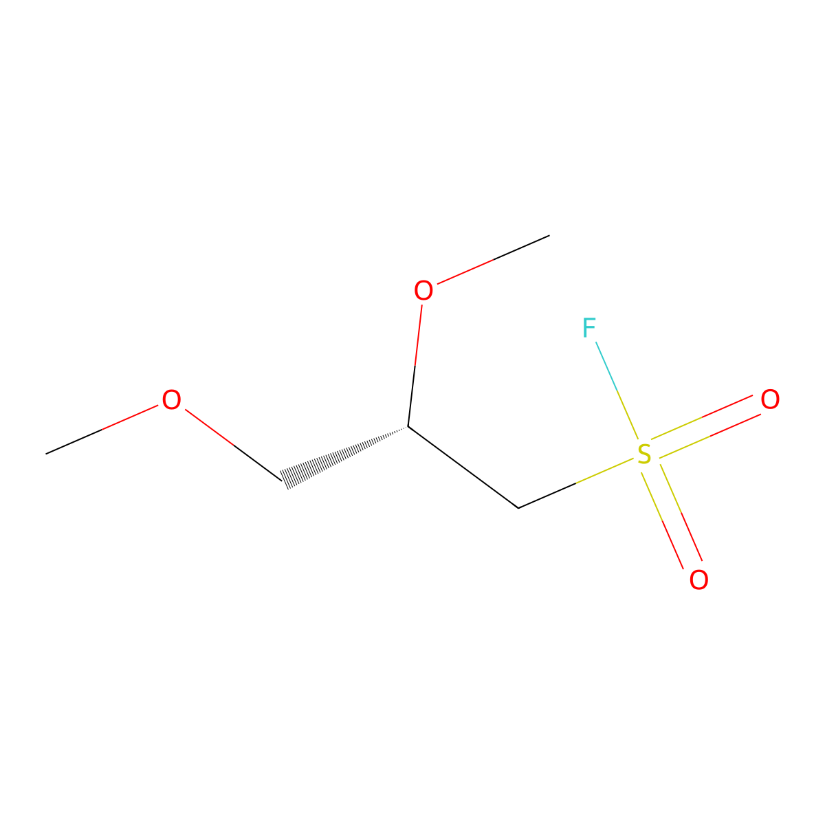 (2S)-2,3-dimethoxypropane-1-sulfonyl fluoride molecular structure, CAS 2648869-72-9