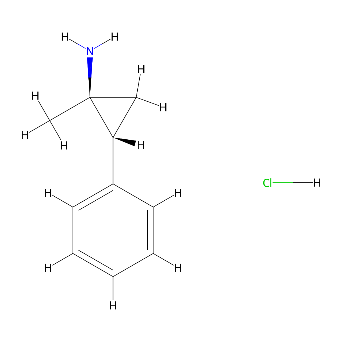 (1S,2R)-1-methyl-2-phenylcyclopropan-1-aminehydrochloride molecular structure, CAS 2648869-75-2