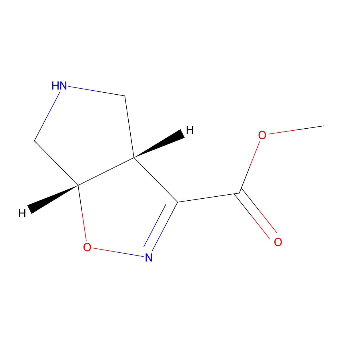 rac-methyl (3aR,6aS)-3aH,4H,5H,6H,6aH-pyrrolo[3,4-d][1,2]oxazole-3-carboxylate molecular structure, CAS 2648870-20-4