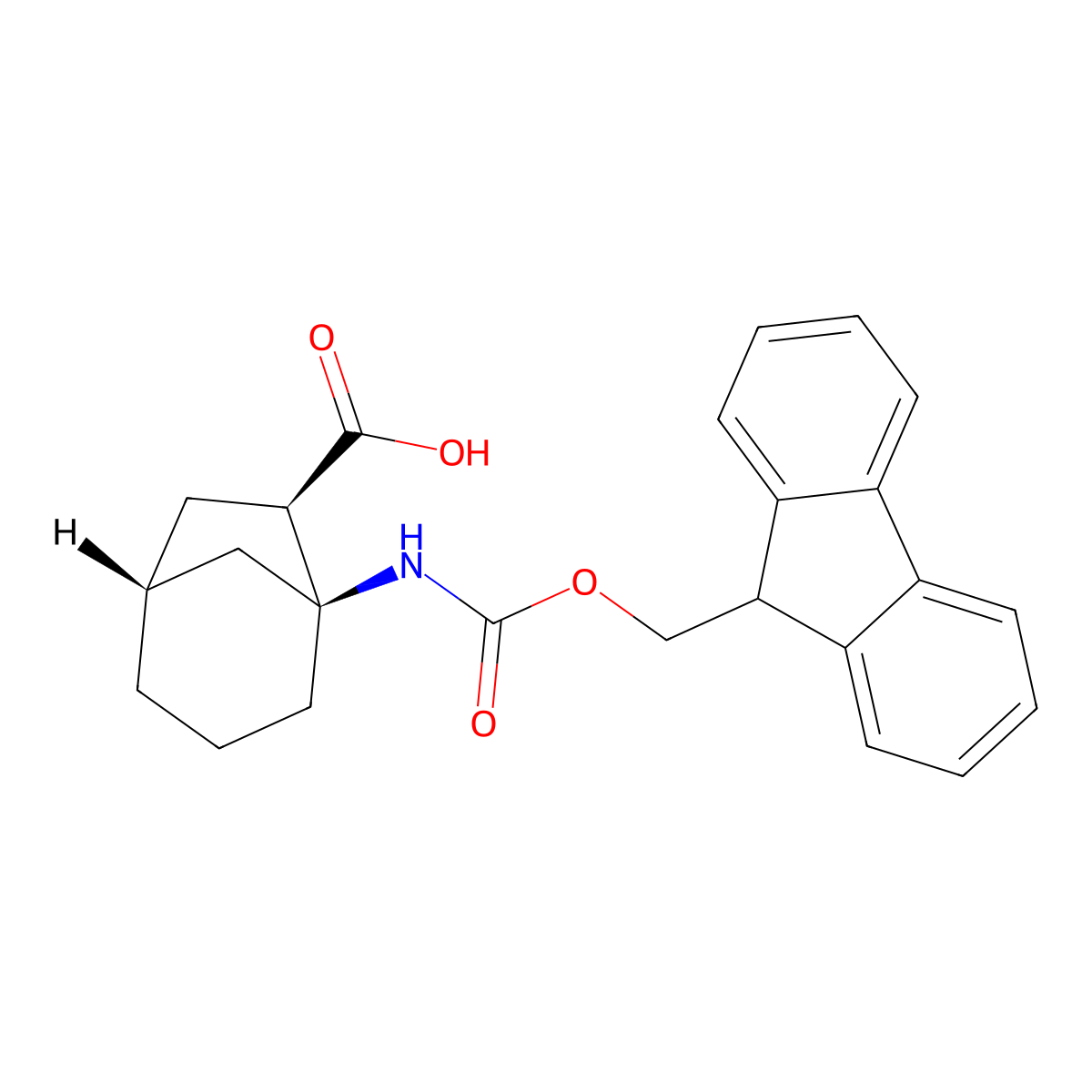 rac-(1R,5S,6R)-5-({[(9H-fluoren-9-yl)methoxy]carbonyl}amino)bicyclo[3.2.1]octane-6-carboxylic acid molecular structure, CAS 2648870-32-8