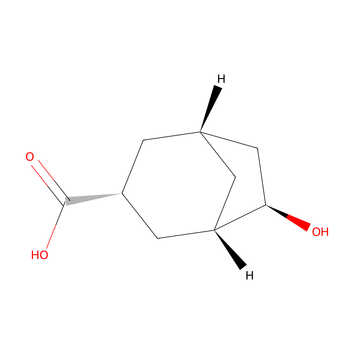rac-(1R,3R,5S,6R)-6-hydroxybicyclo(3.2.1)octane-3-carboxylic acid molecular structure, CAS 2648895-27-4