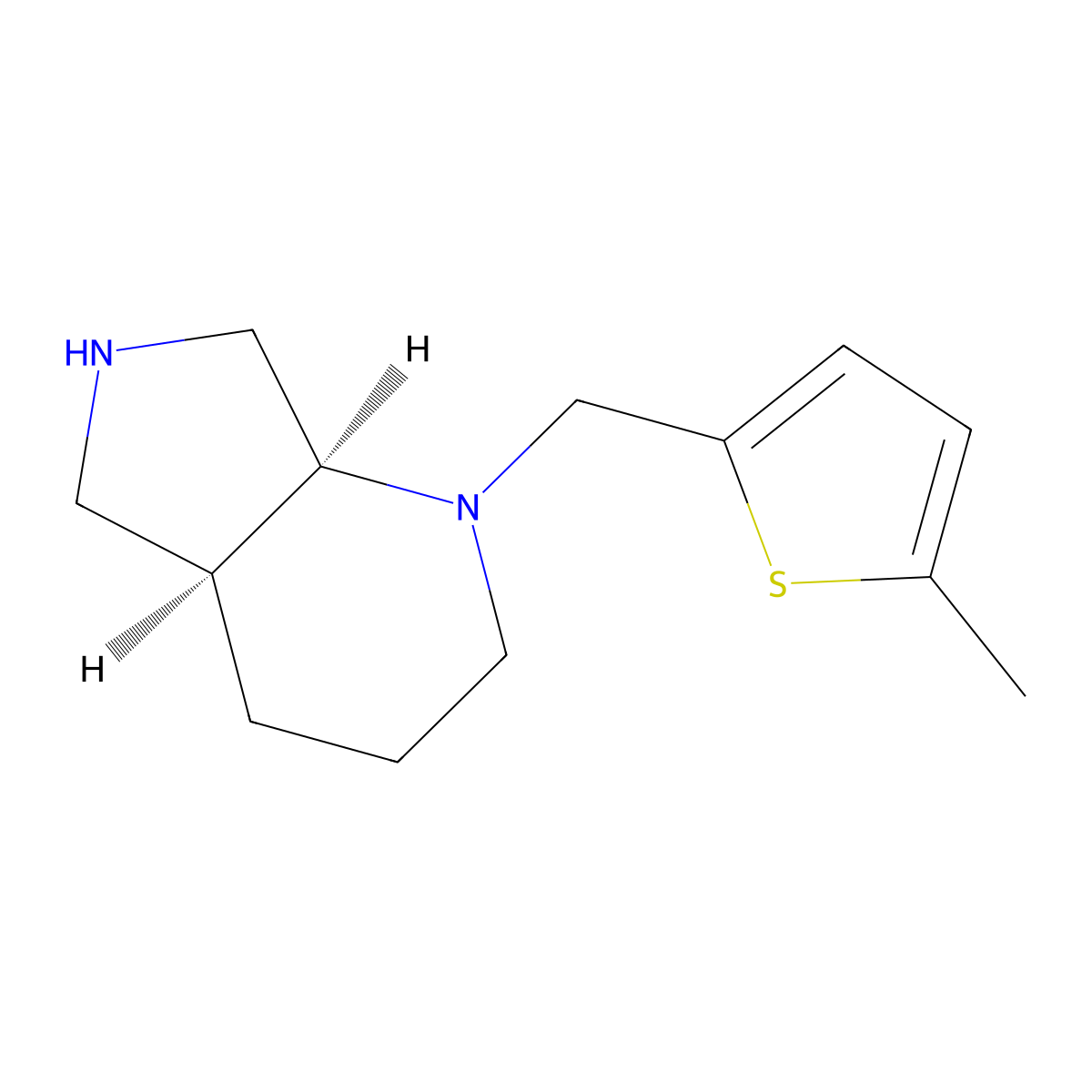 (4aS,7aS)-1-[(5-methylthiophen-2-yl)methyl]-octahydro-1H-pyrrolo[3,4-b]pyridine molecular structure, CAS 2648895-40-1