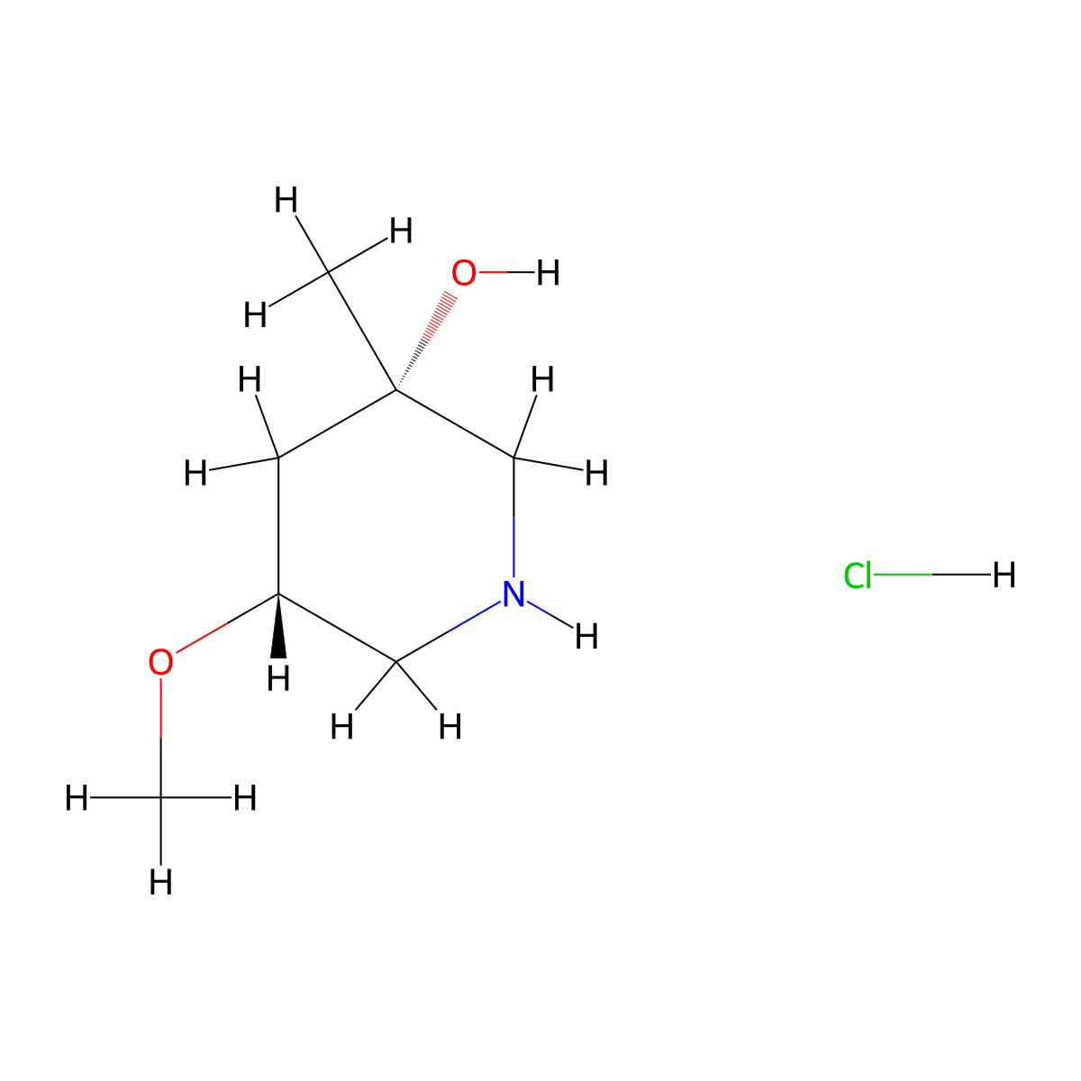 (3S,5R)-5-methoxy-3-methylpiperidin-3-ol hydrochloride molecular structure, CAS 2648895-48-9