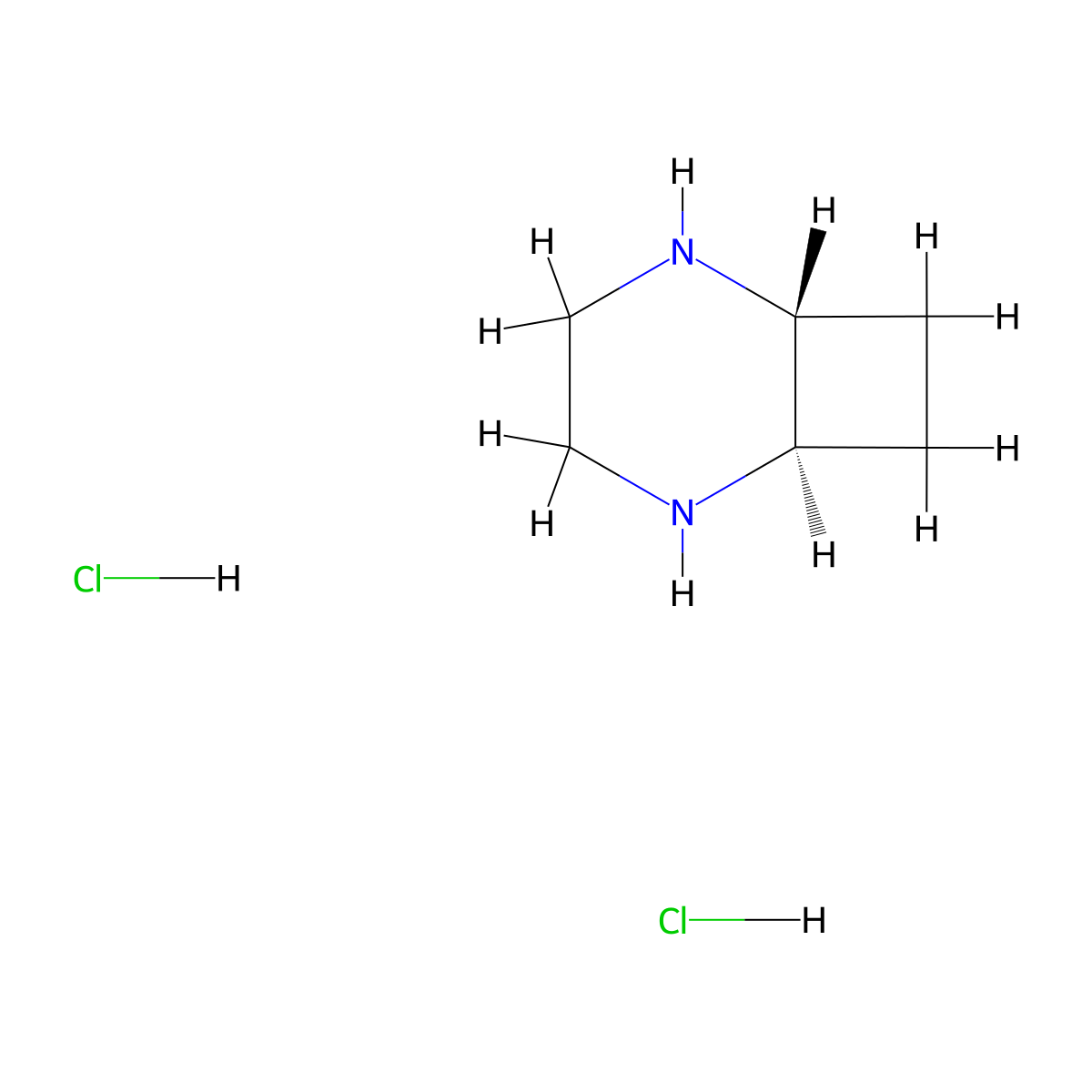 trans-2,5-Diazabicyclo[4.2.0]octane dihydrochloride molecular structure, CAS 2648895-50-3