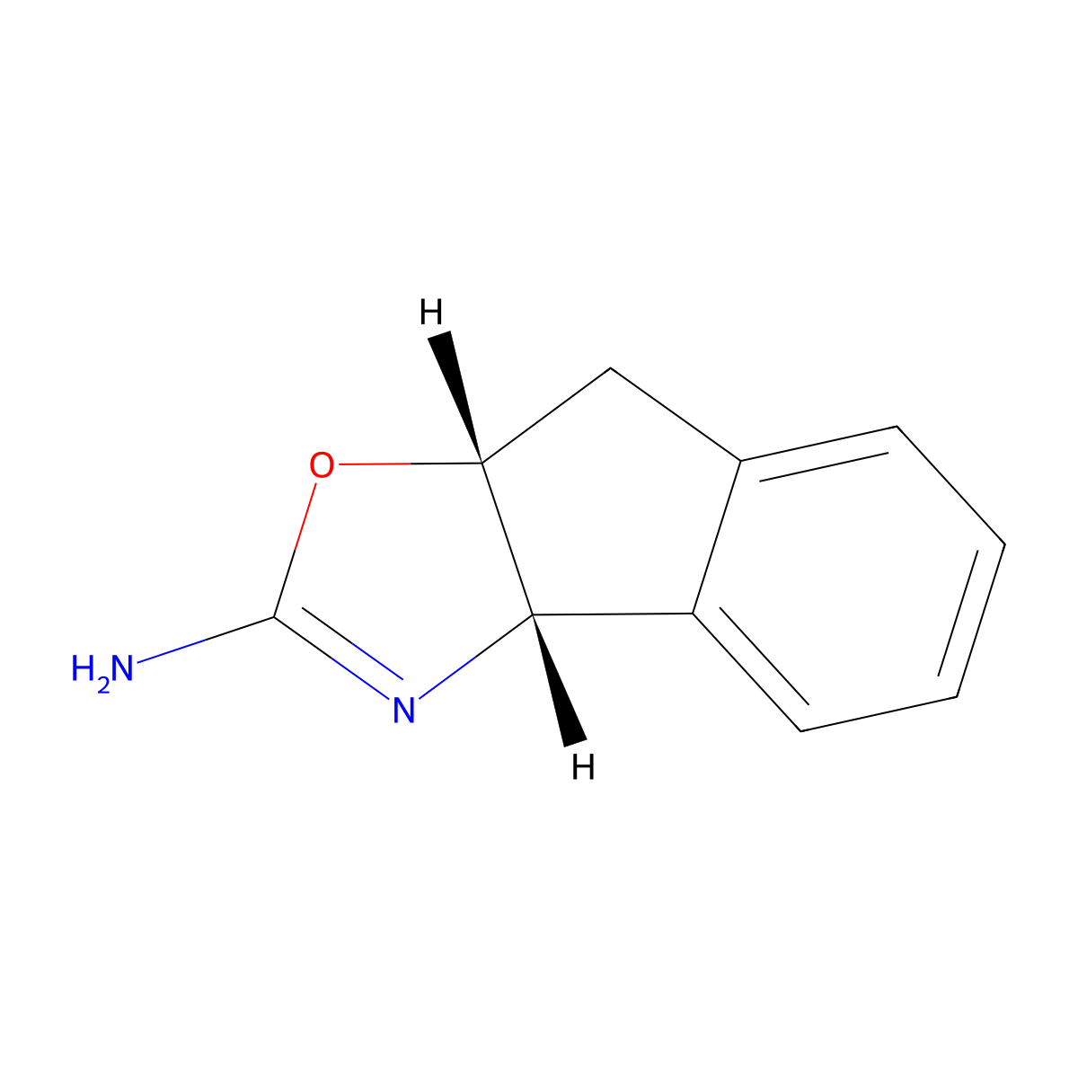 (3aS,8aR)-3aH,8H,8aH-indeno(1,2-d)(1,3)oxazol-2-amine molecular structure, CAS 2648895-53-6