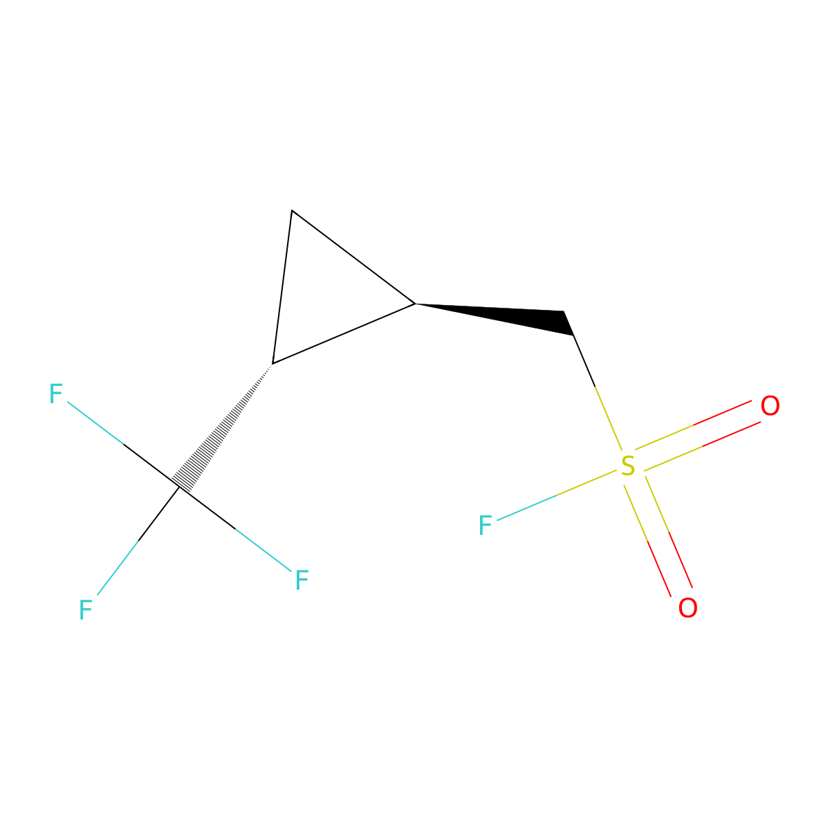 rac-[(1R,2R)-2-(trifluoromethyl)cyclopropyl]methanesulfonyl fluoride molecular structure, CAS 2648895-55-8