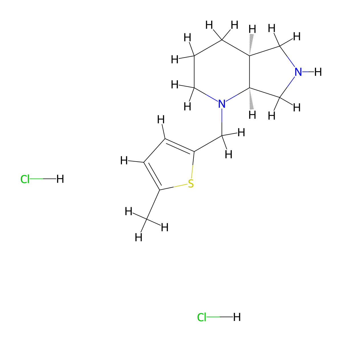 (4aS,7aS)-1-[(5-methylthiophen-2-yl)methyl]-octahydro-1H-pyrrolo[3,4-b]pyridine dihydrochloride molecular structure, CAS 2648895-77-4