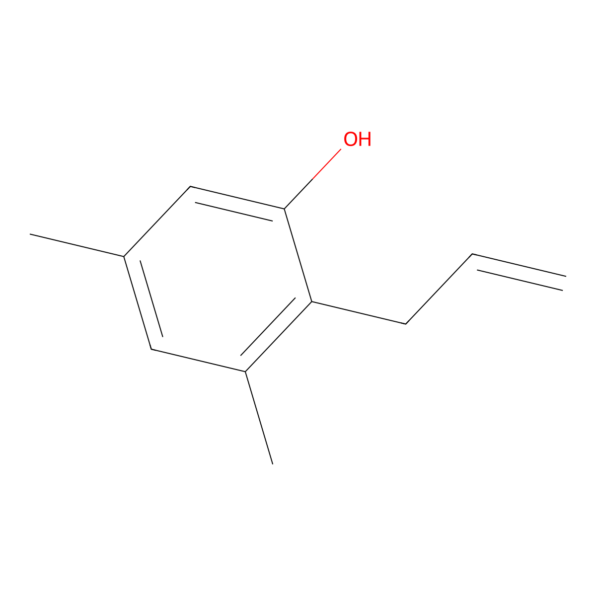 2-Allyl-3,5-dimethylphenol molecular structure, CAS 26489-75-8