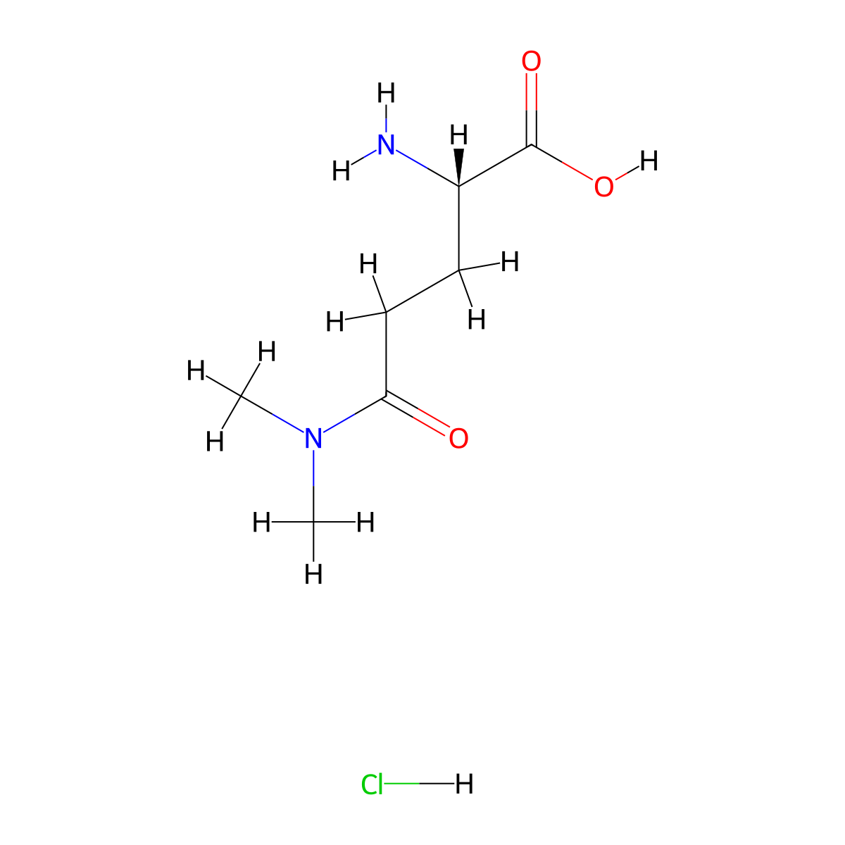 (2S)-2-amino-4-(dimethylcarbamoyl)butanoic acid hydrochloride molecular structure, CAS 2648901-51-1