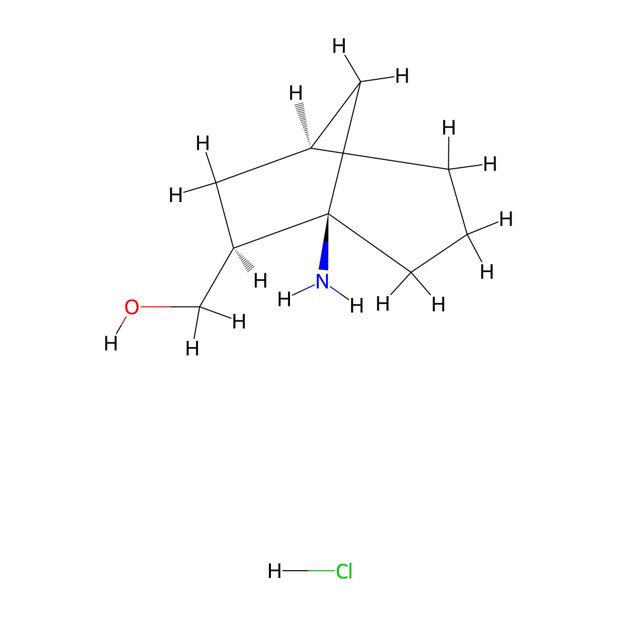 rac-[(1R,5S,6R)-5-aminobicyclo[3.2.1]octan-6-yl]methanolhydrochloride molecular structure, CAS 2648901-61-3