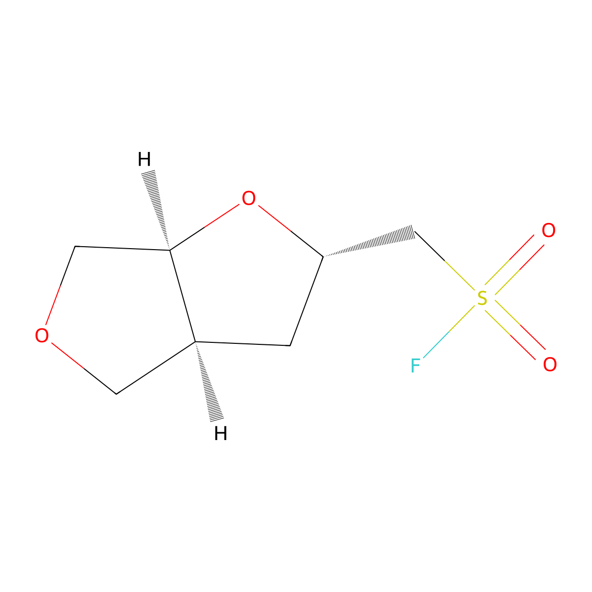 Hexahydrofuro[2,3-c]furan-2-ylmethanesulfonyl fluoride molecular structure, CAS 2648901-70-4