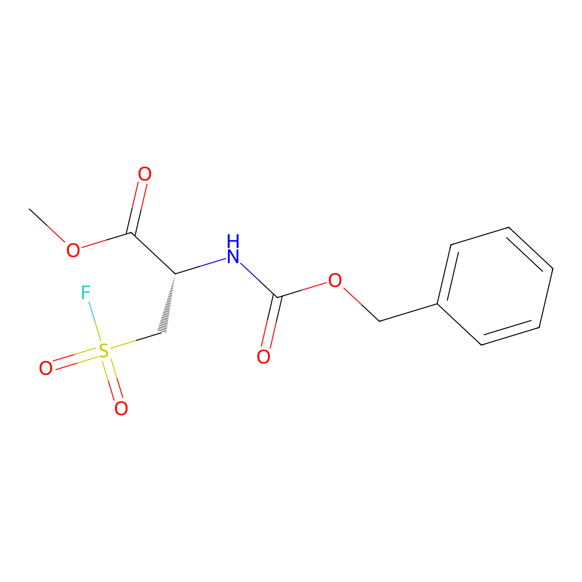 methyl (2S)-2-{[(benzyloxy)carbonyl]amino}-3-(fluorosulfonyl)propanoate molecular structure, CAS 2648901-83-9