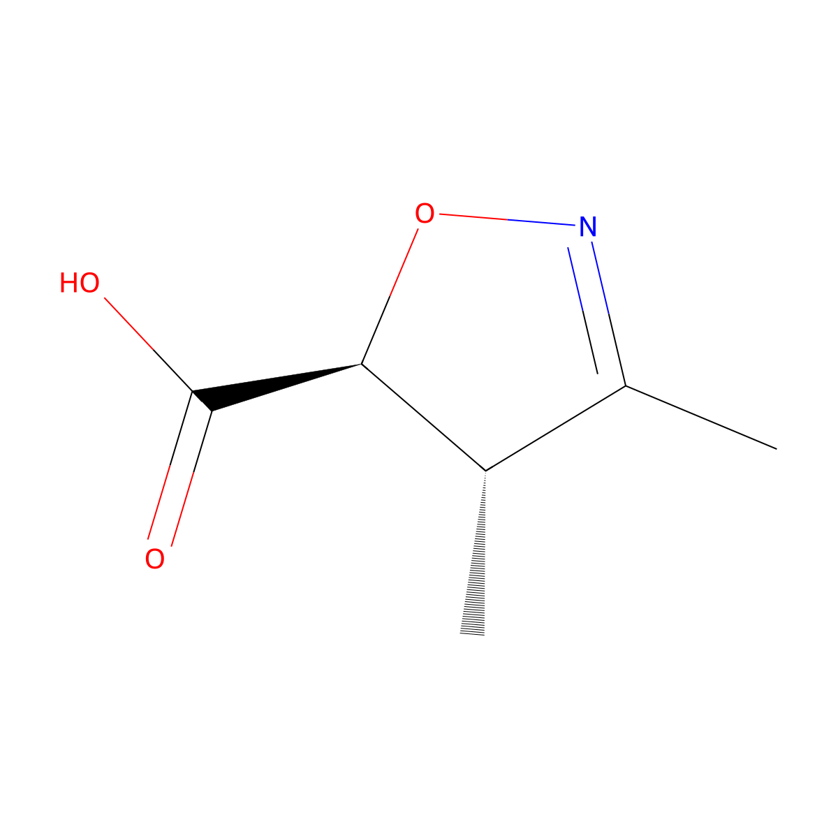rac-(4R,5R)-3,4-dimethyl-4,5-dihydro-1,2-oxazole-5-carboxylic acid molecular structure, CAS 2648901-88-4