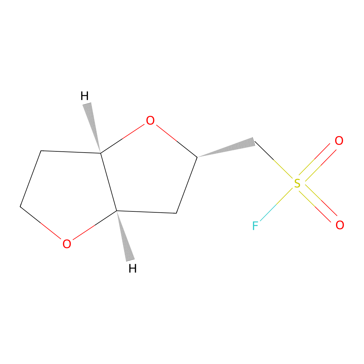rac-[(2R,3aS,6aS)-hexahydrofuro[3,2-b]furan-2-yl]methanesulfonyl fluoride molecular structure, CAS 2648901-89-5