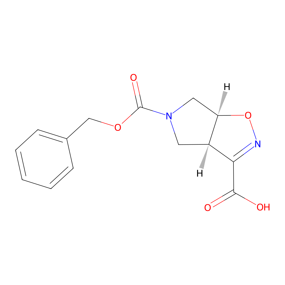 rac-(3aR,6aS)-5-[(benzyloxy)carbonyl]-3aH,4H,5H,6H,6aH-pyrrolo[3,4-d][1,2]oxazole-3-carboxylic acid molecular structure, CAS 2648901-98-6