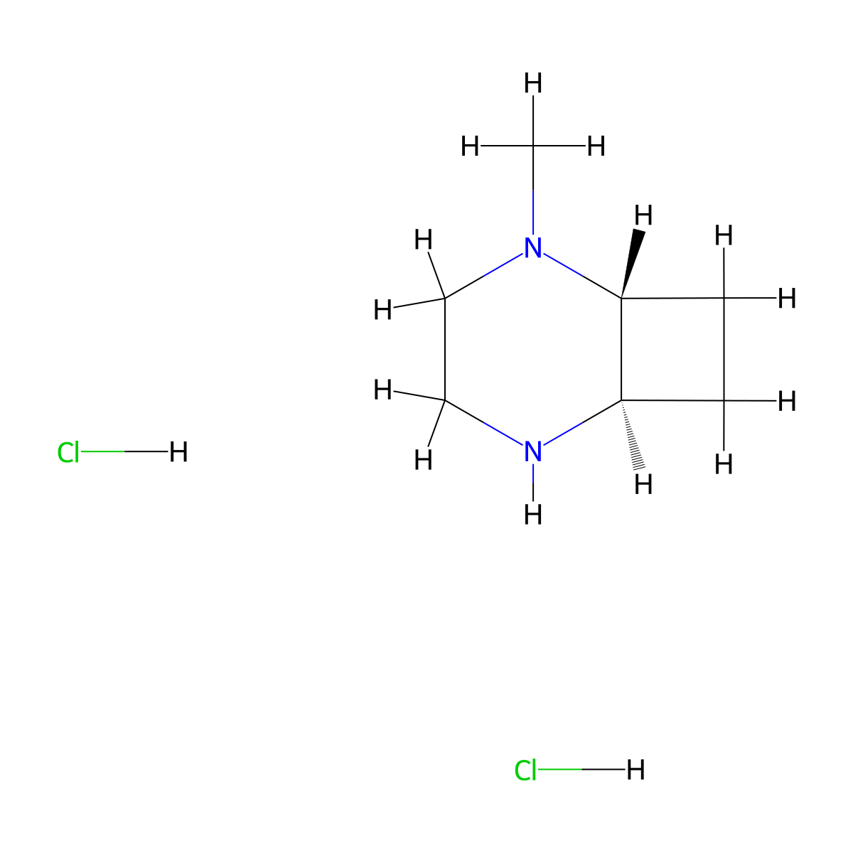 rac-(1R,6R)-2-methyl-2,5-diazabicyclo[4.2.0]octane dihydrochloride molecular structure, CAS 2648902-21-8