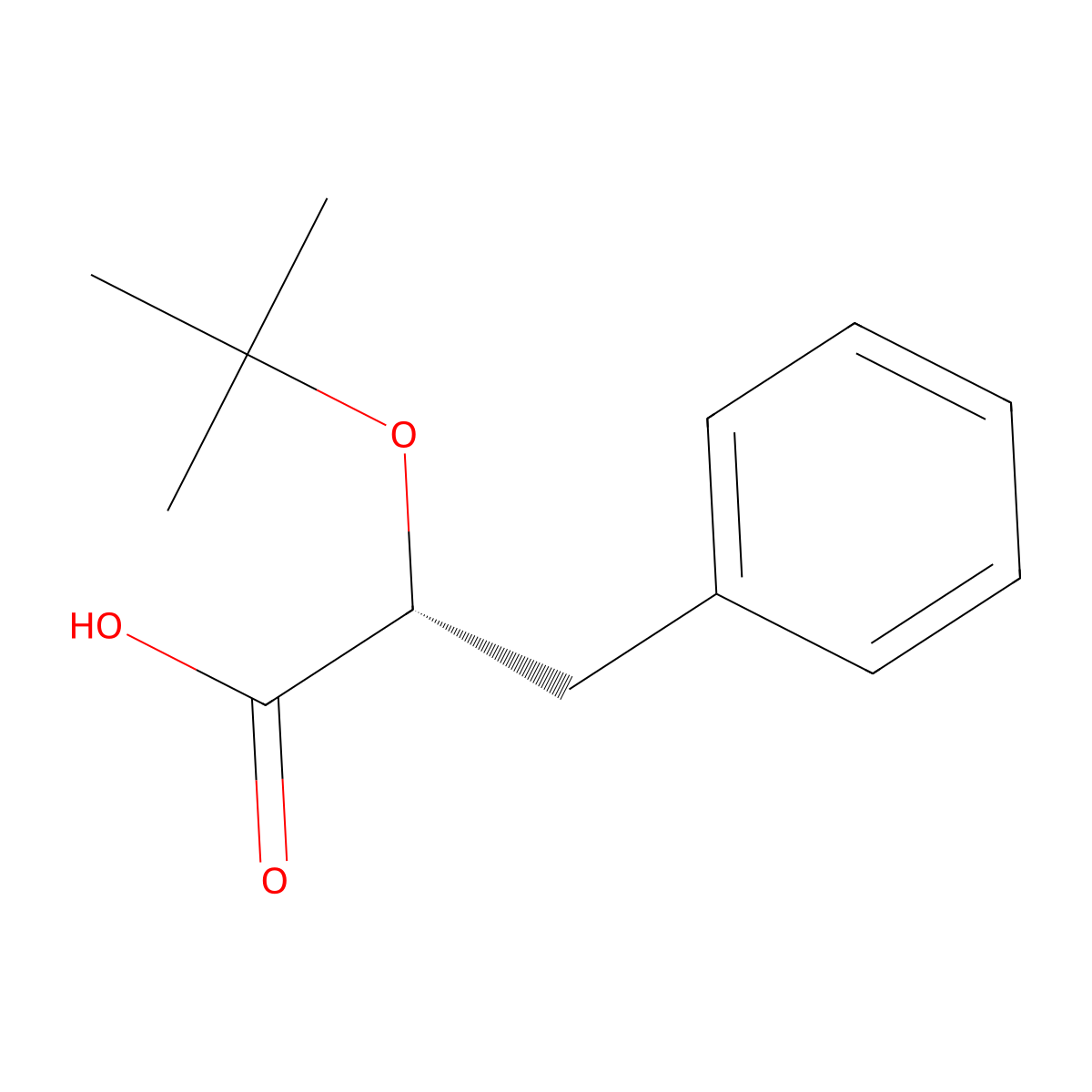 (2R)-2-(tert-butoxy)-3-phenylpropanoicacid molecular structure, CAS 2648902-28-5