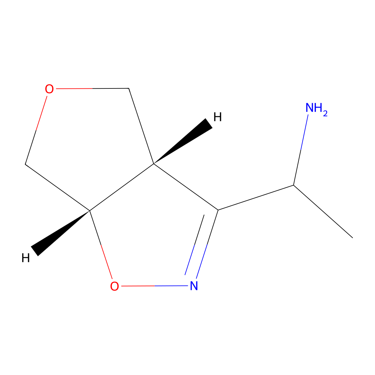 rac-1-[(3aR,6aR)-3aH,4H,6H,6aH-furo[3,4-d][1,2]oxazol-3-yl]ethan-1-amine molecular structure, CAS 2648922-56-7