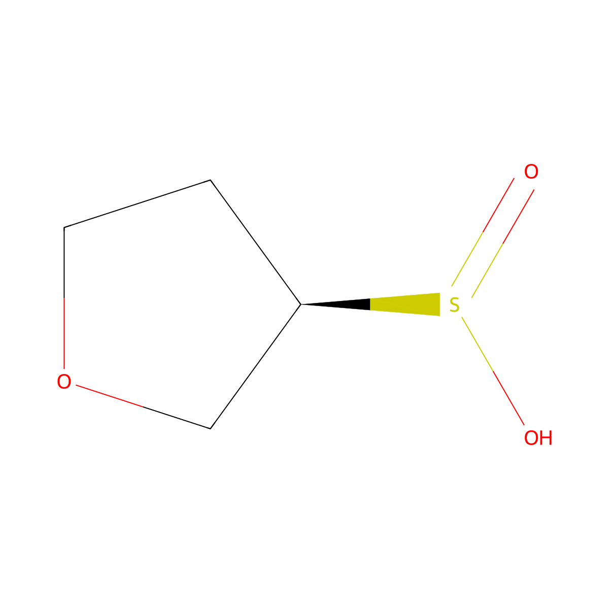 (3R)-oxolane-3-sulfinic acid molecular structure, CAS 2648929-71-7